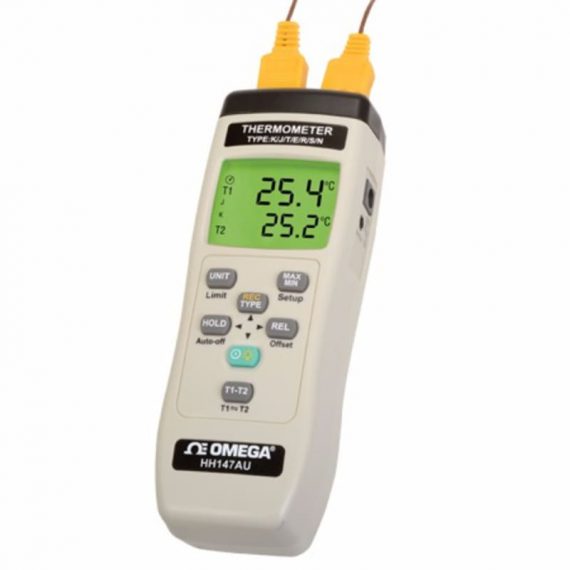 2-Channel Thermocouple Thermometer with Data Logging
