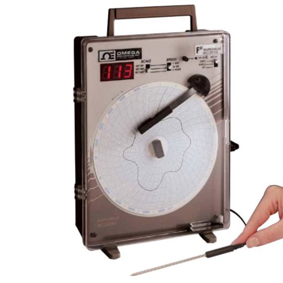 Circular Temperature Chart Recorders with Type J Thermocouple Input