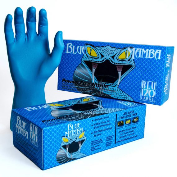 Blue Mamba Nitrile Gloves