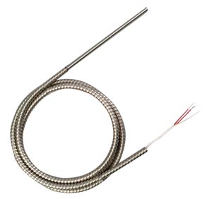 General Purpose RTD Probes with Fibreglass Insulated Cables and Stainless Steel BX Armor Hose by omega
