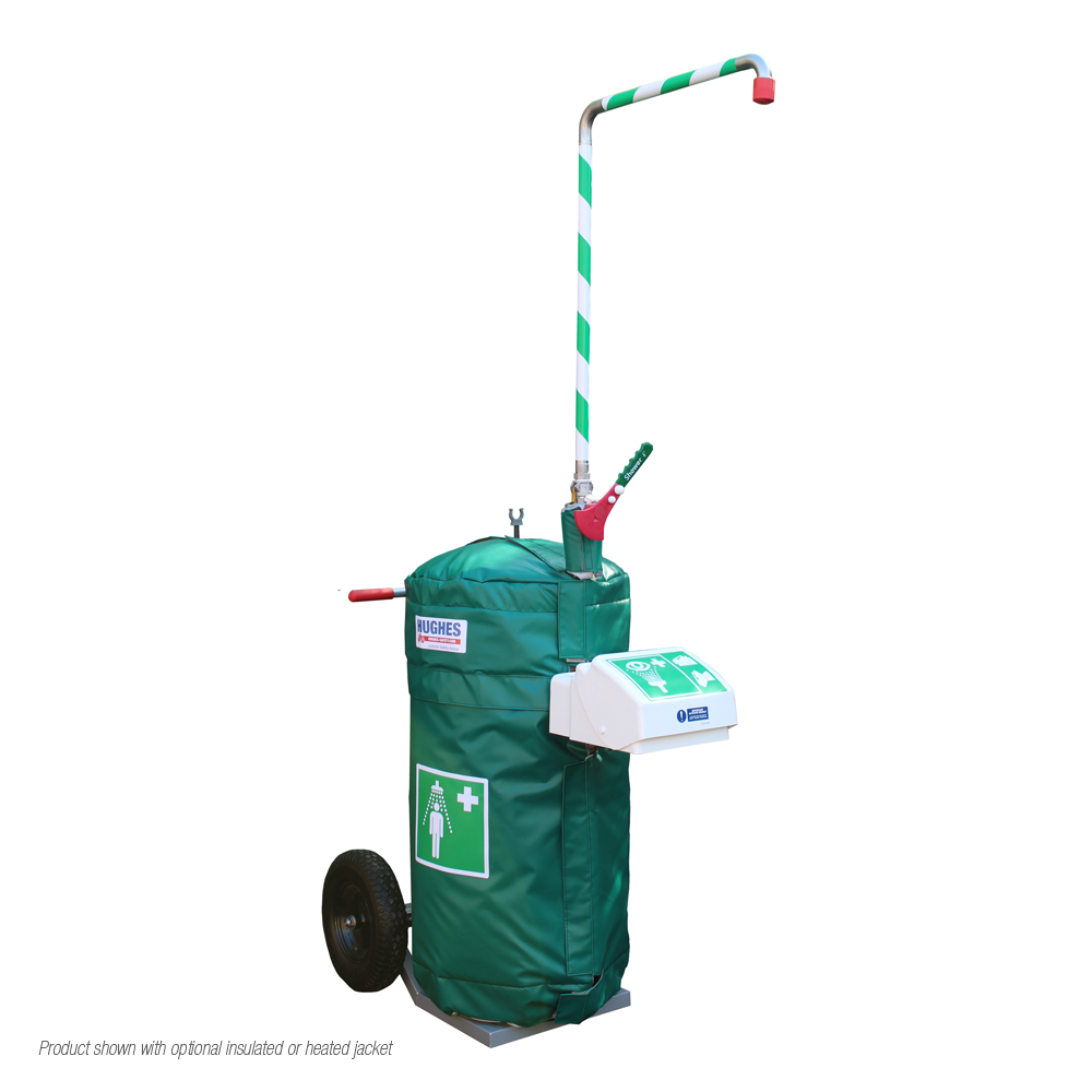 Mobile Self-Contained Safety Shower with Eye Wash - 114 Litre