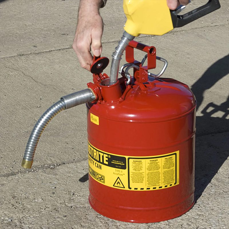 Type II AccuFlow™ Safety Cans 1002 Justrite Red 2