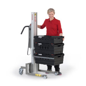 Mobile electric lifters for crate handling