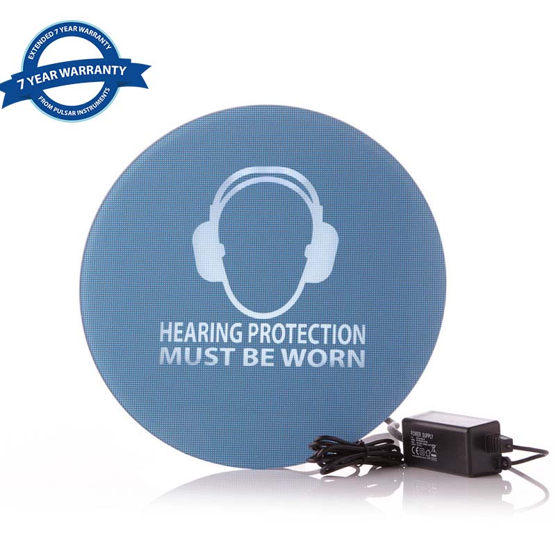 SafeEarWP Water & Dust Resistant Noise-Activated Warning Sign